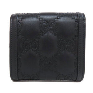 Gucci GG Leather fold Matelasse Bi Wallet Black